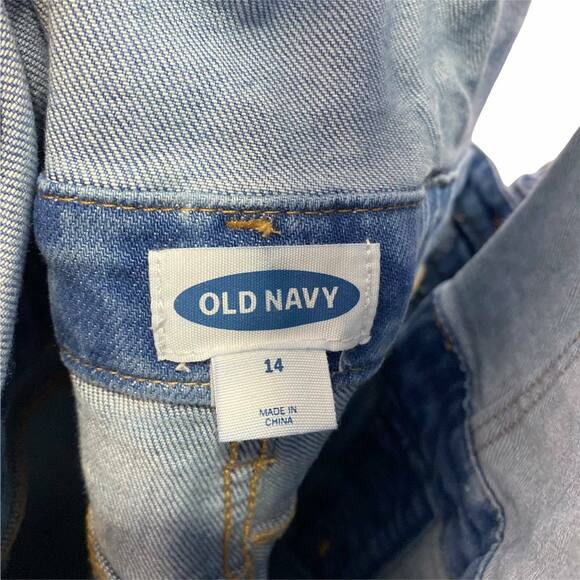 Old Navy Women Overalls Distressed Boyfriend Jean Denim Cotton Bibs Carpenter 14 - Picture 7 of 8